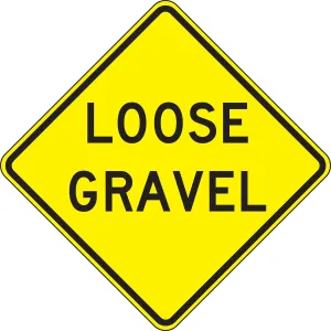 Accuform FRW446HP Surface & Driving Conditions Sign: Loose Gravel