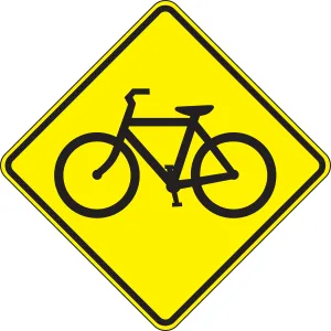 Accuform FRW450HP Crossing Sign: Bicycle
