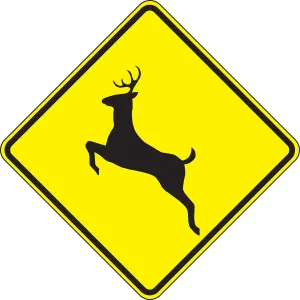 Accuform FRW453RA Crossing Sign: Deer