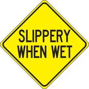 Accuform FRW470DP Surface & Driving Conditions Sign: Slippery When Wet