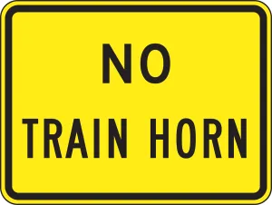 Accuform FRW529DP Rail Sign: No Train Horn
