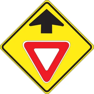 Accuform FRW538HP Stop and Yield Sign: Yield Ahead