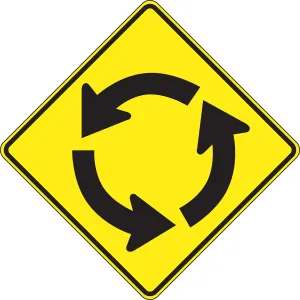 Accuform FRW539HP Intersection Warning Sign: Circular Intersection