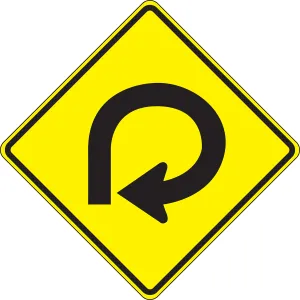 Accuform FRW630DP Direction Sign: 270-Degree Loop