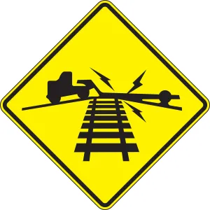 Accuform FRW679HP Rail Sign: Low Ground Clearance Grade Crossing