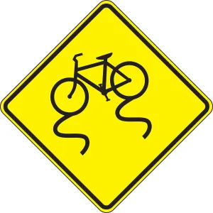 Accuform FRW689RA Bicycle & Pedestrian Sign: Bicycle Surface Condition Warning