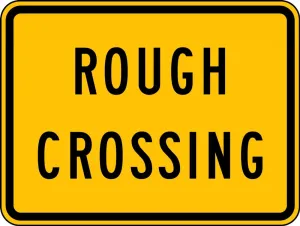 Accuform FRW713RA Rail Sign: Rough Crossing