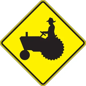 Accuform FRW720HP Crossing Sign: Farm Vehicles