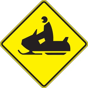 Accuform FRW723DP Crossing Sign: Snowmobile