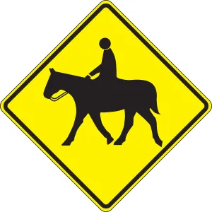 Accuform FRW726HP Crossing Sign: Equestrian