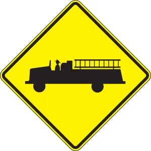 Accuform FRW728DP Crossing Sign: Emergency Vehicle