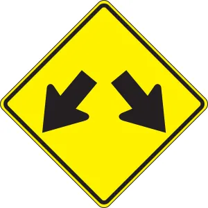 Accuform FRW737DP Lane Guidance Sign: Double Arrow