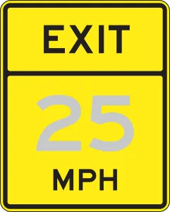 Accuform FRW73920HP Semi-Custom Speed Limit Sign: Exit - _ MPH