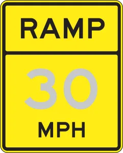 Accuform FRW74015DP Speed Limit Sign: Ramp - _ MPH