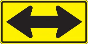 Accuform FRW852RA Direction Sign: Two-Direction Large Arrow