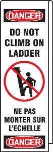 Accuform KLB765 Ladder Shield OSHA Danger Wrap: Do Not Climb On Ladder