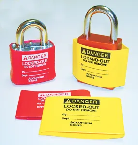 Accuform LAK221YL Padlock Cover Labels