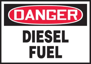 Accuform LCHL151VSP OSHA Danger Safety Label: Diesel Fuel