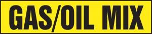 Accuform LCHL576 Safety Label: Gas Oil Mix