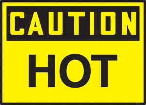 Accuform LCHL675VSP OSHA Caution Safety Label: Hot