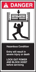 Accuform LECN173 ANSI Danger CEMA Label: Hazardous Condition