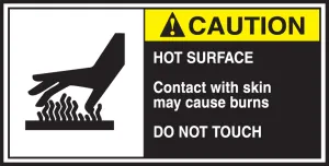 Accuform LECN685 ANSI Caution CEMA Label: Hot Surface - Do Not Touch