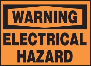 Accuform LELC303VSP OSHA Warning Safety Label: Electrical Hazard