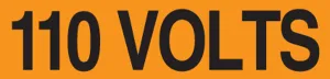 Accuform LELC400 Voltage Markers: 110 Volts