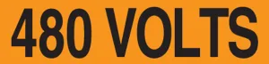 Accuform LELC440 Conduit Labels Voltage Markers: 480 Volts
