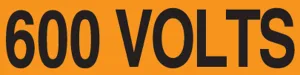Accuform LELC445 Voltage Marker: 600 Volts