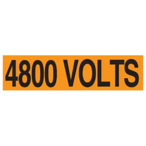 Accuform LELC457 Voltage Markers: 4800 Volts
