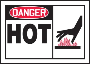 Accuform LEQM015VSP OSHA Danger Safety Label: Hot