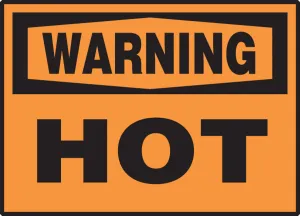 Accuform LEQM311VSP OSHA Warning Safety Label: Hot