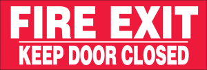 Accuform LEXT415 Safety Label: Fire Exit - Keep Door Closed