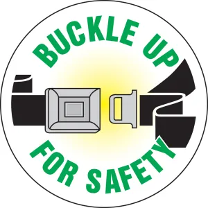 Accuform LHTL112 Hard Hat Stickers: Buckle Up For Safety