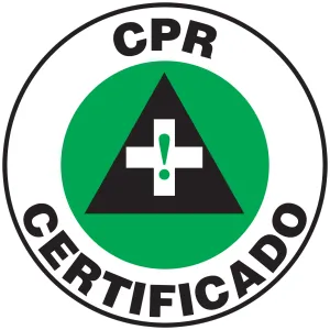 Accuform LHTL117 Hard Hat Stickers: CPR Certificado (Espanol)