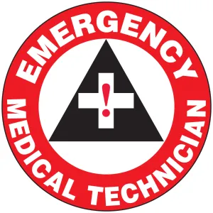Accuform LHTL119 Hard Hat Stickers: Emergency Medical Technician