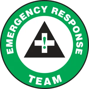Accuform LHTL124 Hard Hat Stickers: Emergency Response Team