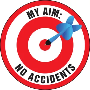 Accuform LHTL138 Hard Hat Stickers: My Aim: No Accidents