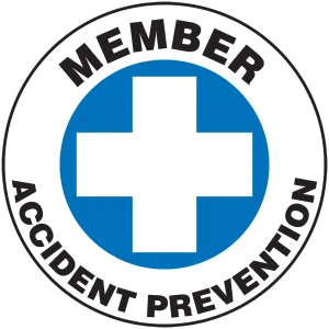 Accuform LHTL139 Hard Hat Stickers: Member Accident Prevention