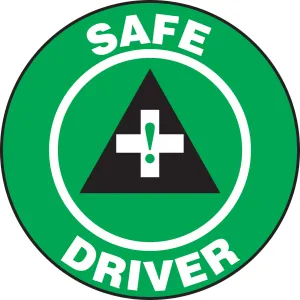 Accuform LHTL145 Hard Hat Stickers: Safe Driver