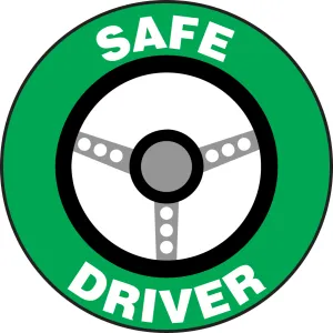 Accuform LHTL148 Hard Hat Stickers: Safe Driver