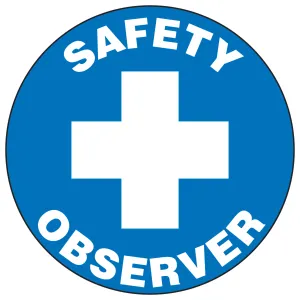 Accuform LHTL151 Hard Hat Stickers: Safety Observer