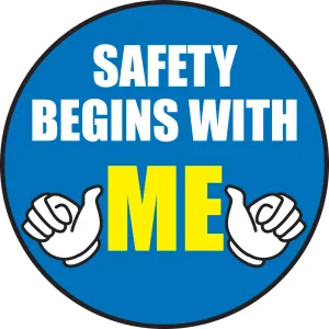 Accuform LHTL152 Hard Hat Stickers: Safety Begins With Me