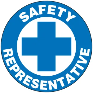 Accuform LHTL153 Hard Hat Stickers: Safety Representative