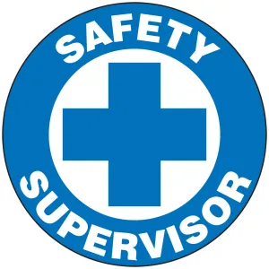 Accuform LHTL155 Hard Hat Stickers: Safety Supervisor