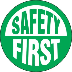 Accuform LHTL176 Hard Hat Stickers: Safety First