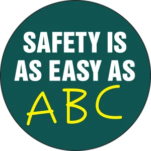 Accuform LHTL178 Hard Hat Stickers: Safety Is As Easy As ABC