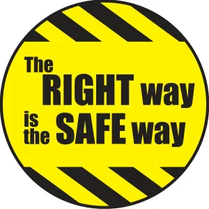Accuform LHTL192 Hard Hat stickers: The Right Way Is The Safe Way