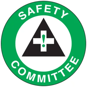 Accuform LHTL354 Hard Hat Stickers: Safety Committee